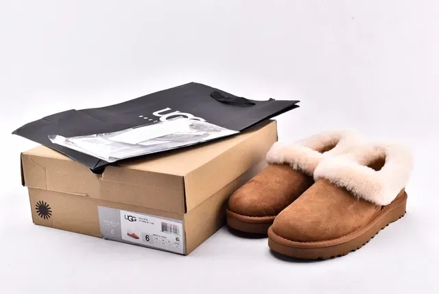 UGG Nita Chestnut Suede Shearling-Lined Snow Boots 15