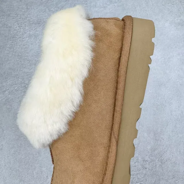 UGG Tasman Brown Beige Shearling-Lined Suede Upper Casual Shoes 7
