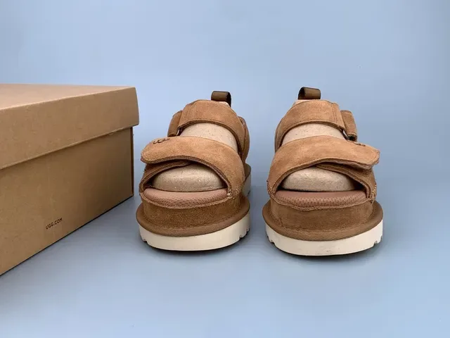 UGG Tasman صندل كاجوال منصة سويد بني 9