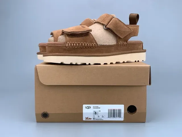 UGG Tasman صندل كاجوال منصة سويد بني 10