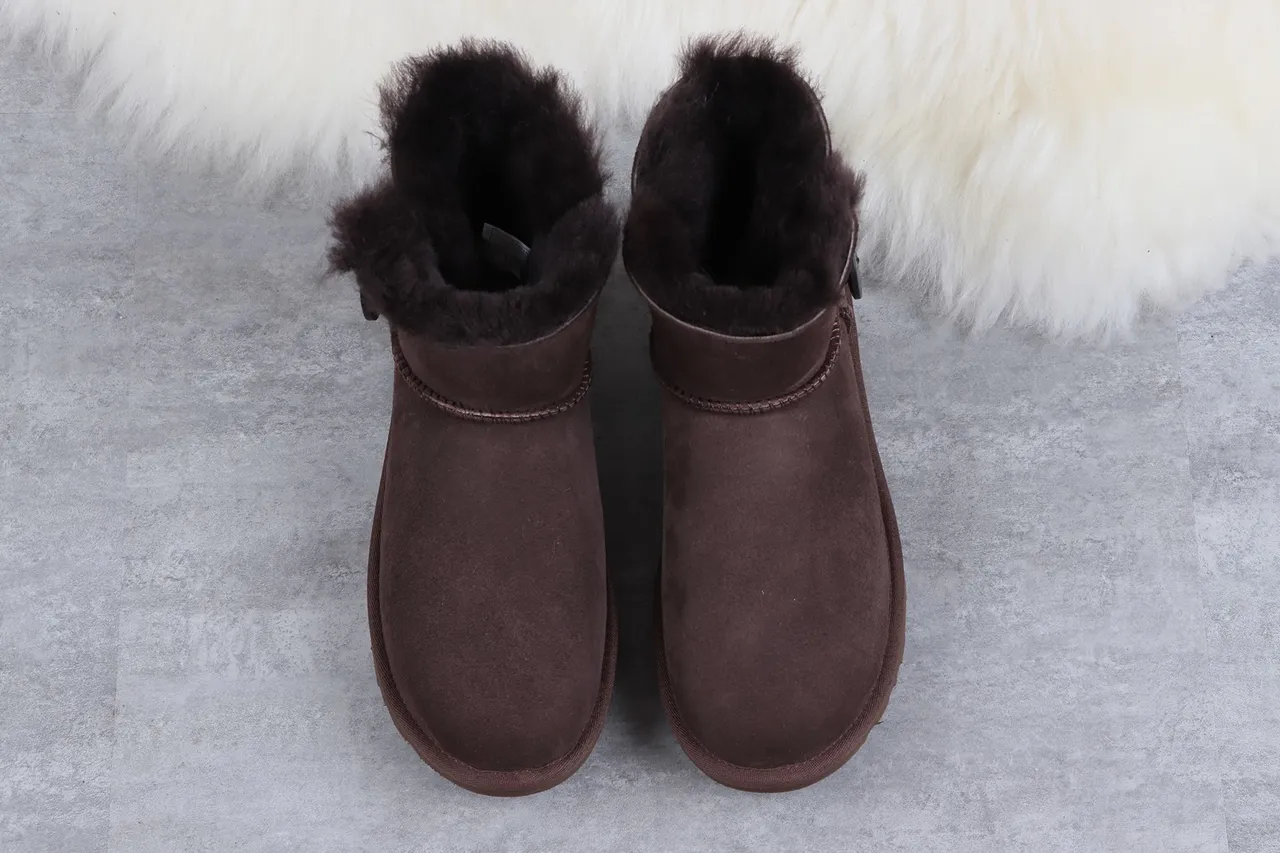 UGG Tasman Brown Suede Shearling-Lined Ankle Boots 9