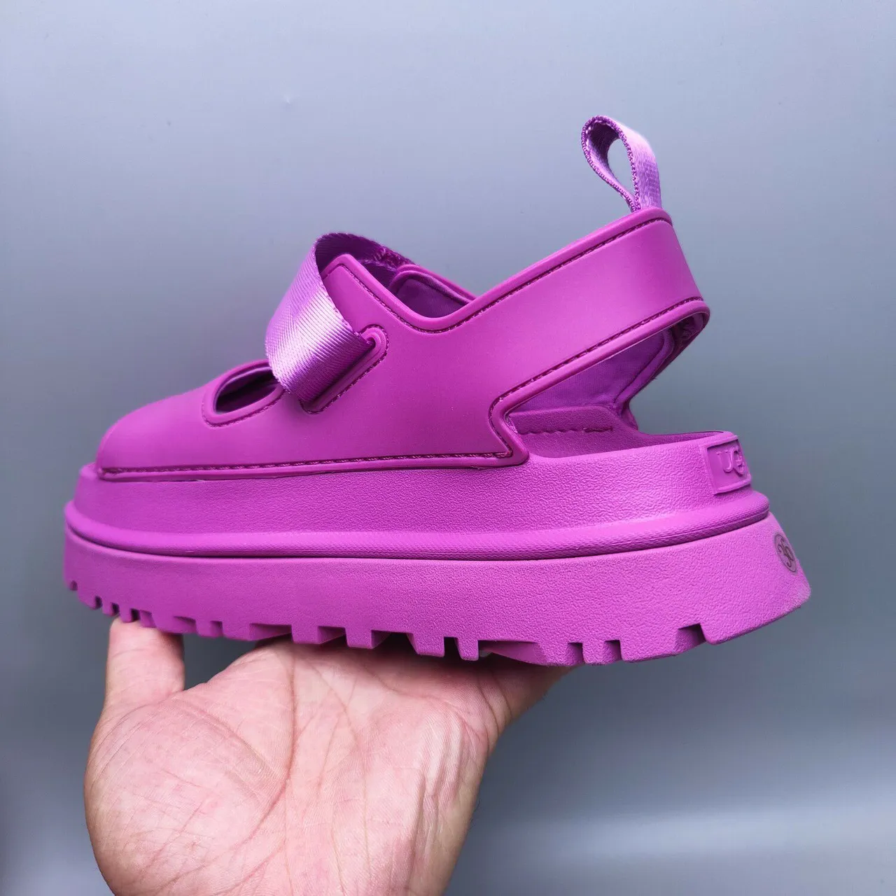 UGG Tasman Magenta Chunky Platform Casual Sandals 4