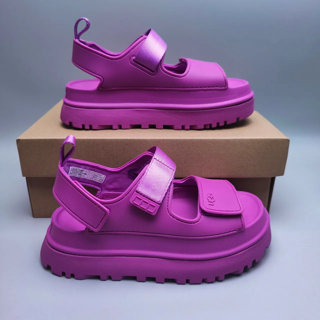 UGG Tasman Magenta Chunky Platform Casual Sandals 6