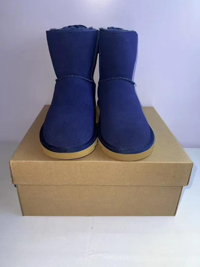 UGG Tasman Navy Satin Bow Botas de Neve 5