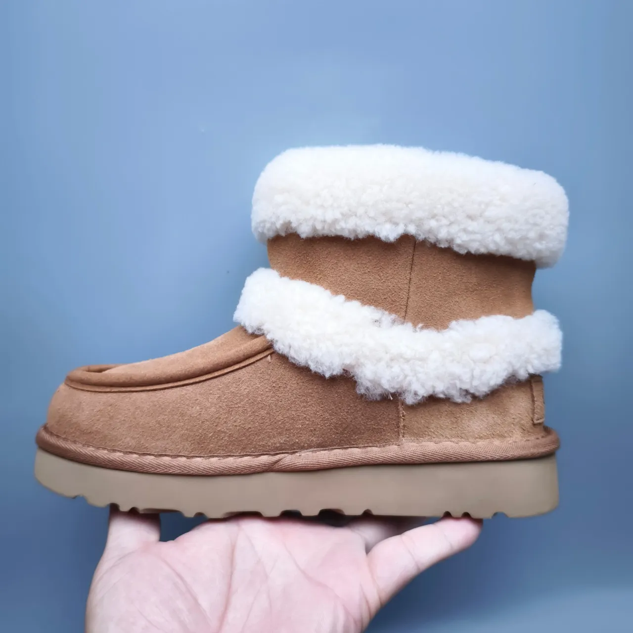 UGG Tasman Tan Shearling-Cuffed Snow Boot 6
