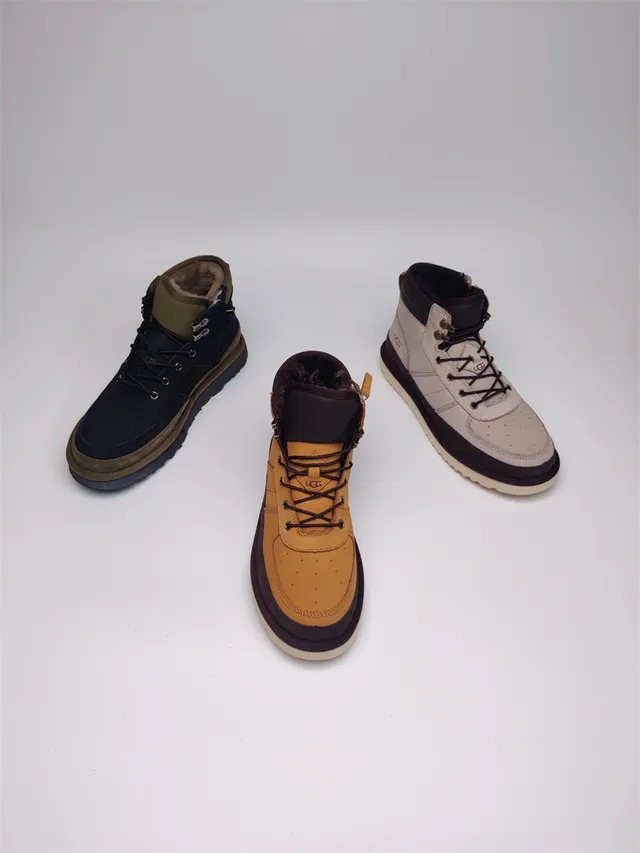 UGG Yellow Brown High-Top Lace-Up Snow Boots 2