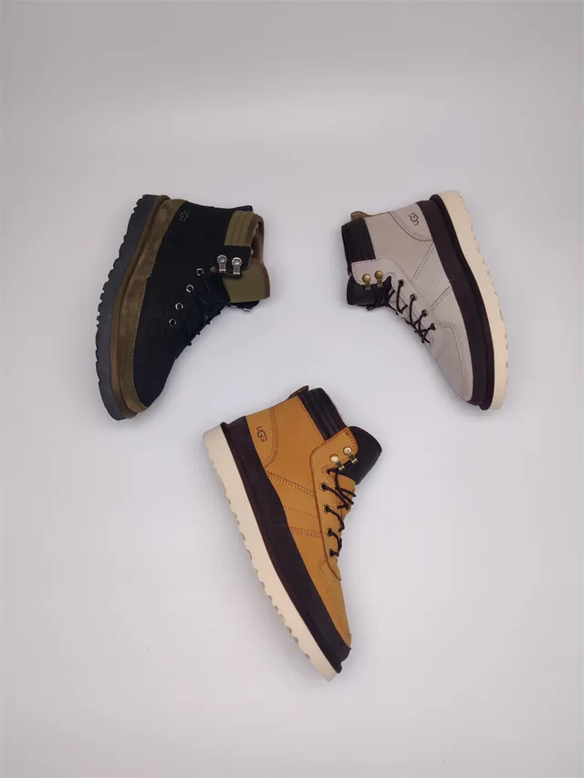UGG Yellow Brown High-Top Lace-Up Snow Boots 3