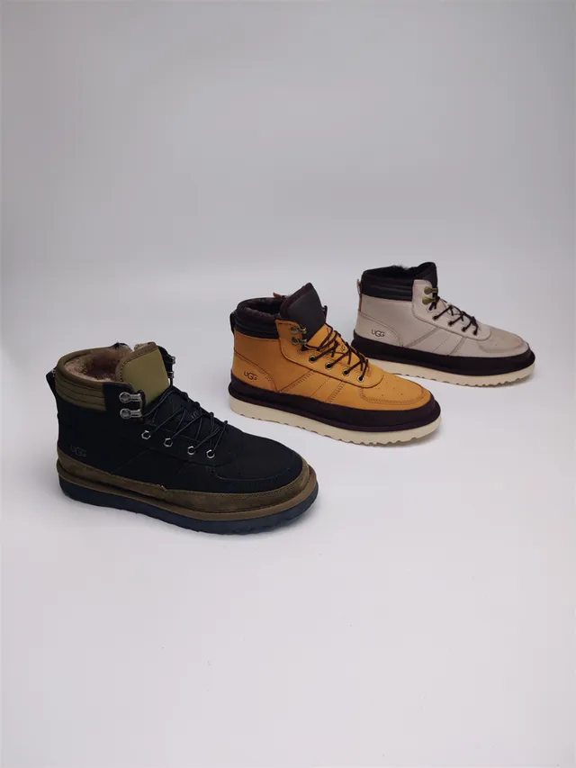 UGG Yellow Brown High-Top Lace-Up Snow Boots 4