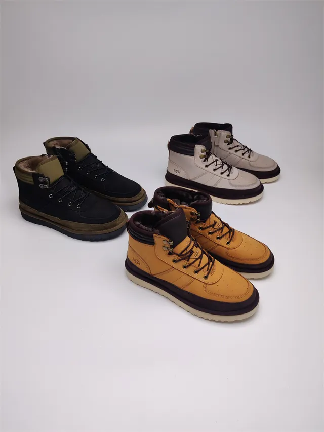 UGG Yellow Brown High-Top Lace-Up Snow Boots 5