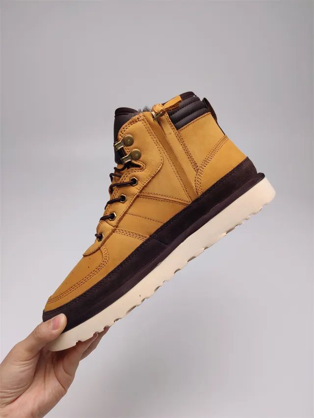 UGG Yellow Brown High-Top Lace-Up Snow Boots 13