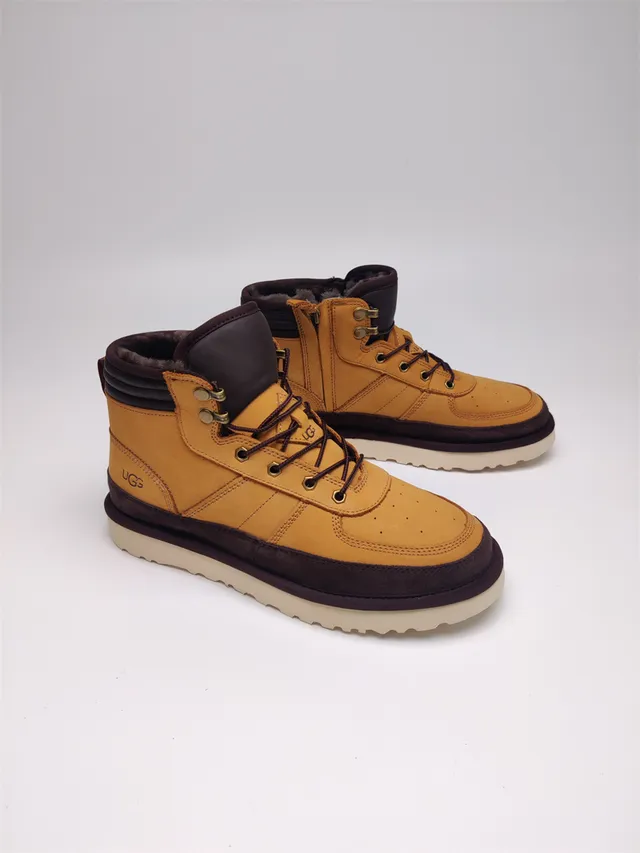 UGG Yellow Brown High-Top Lace-Up Snow Boots 15