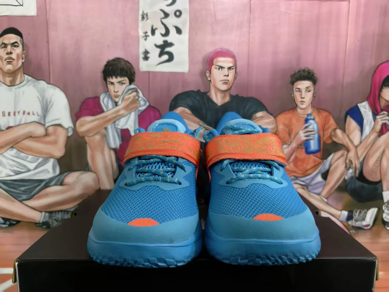 Under Armour Flow Blue Orange Mesh Midfoot Strap Basketball Shoes 4