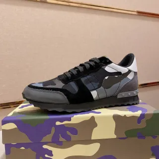 Valentino Rockstud Camouflage-Print Lifestyle Sneakers