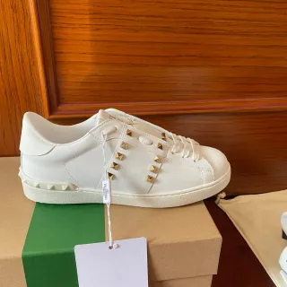 Valentino Rockstud White Leather Studded Lifestyle Sneakers
