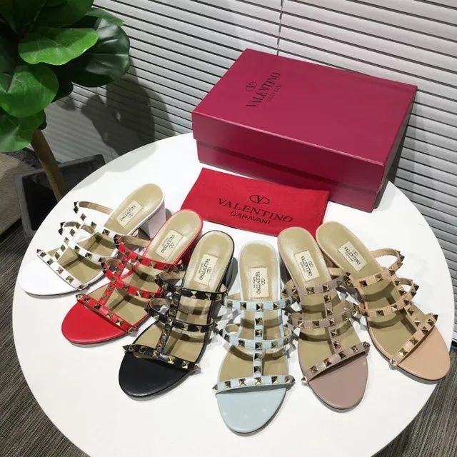 Valentino Rockstud White Studded Block Heel Gladiator Sandals 4