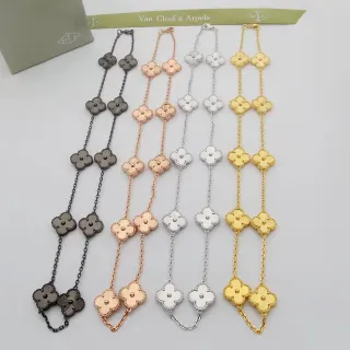 Van Cleef & Arpels Alhambra سوار السلسلة بموتيف كلفر ذو خمسة أوراق