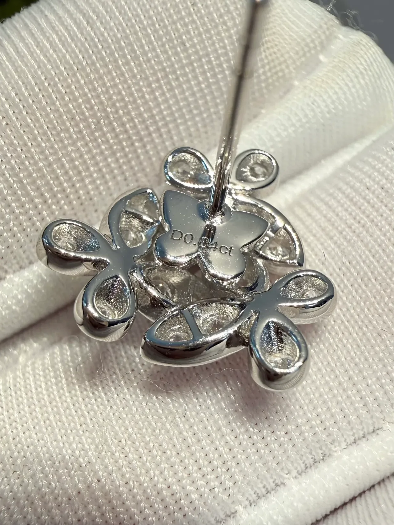 Van Cleef & Arpels Alhambra-Inspired Floral Pavé Stud Earrings 4