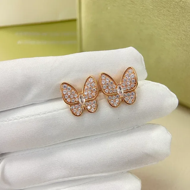 Van Cleef & Arpels Papillon Butterfly Pavé Boucles d'oreilles 4