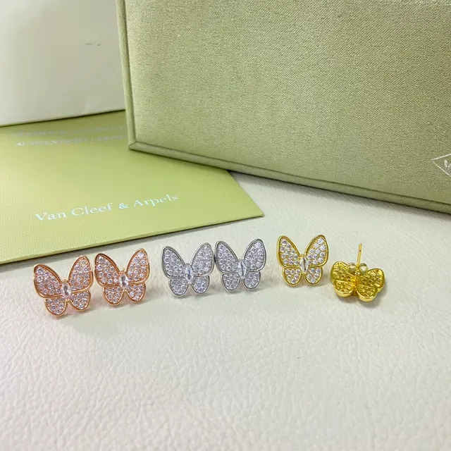 Van Cleef & Arpels Papillon Butterfly Pavé Boucles d'oreilles 5