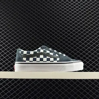 Vans Old Skool Navy and White Checkerboard Skateboard Shoes