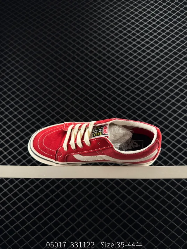 Vans Old Skool Chaussures de Skateboard Vin Rouge et Blanc 2