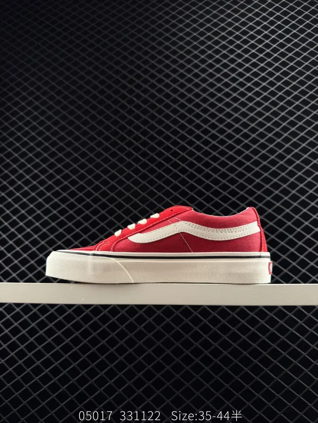 Vans Old Skool Chaussures de Skateboard Vin Rouge et Blanc 3