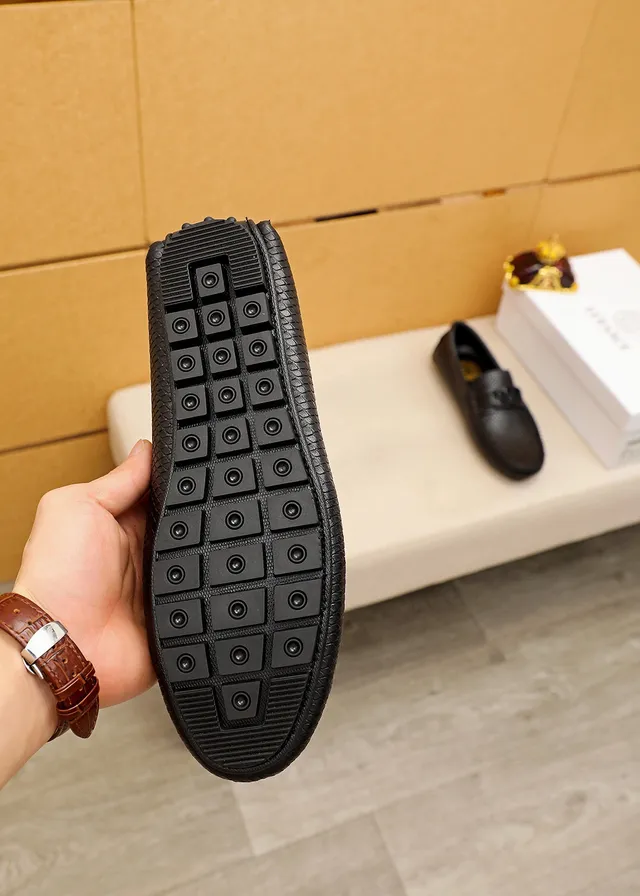 Versace Chain Reaction Black Snakeskin-Effect Leather Loafers 2