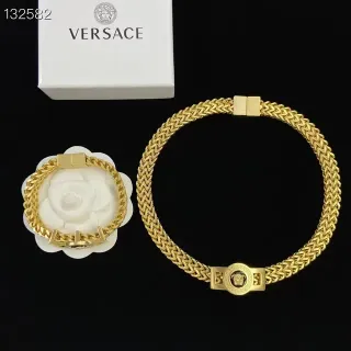 Versace Chain Reaction Collar de Cadena Trenzada Dorado