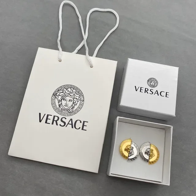 Versace Greca Odissea Split-Face Medusa Earrings 3