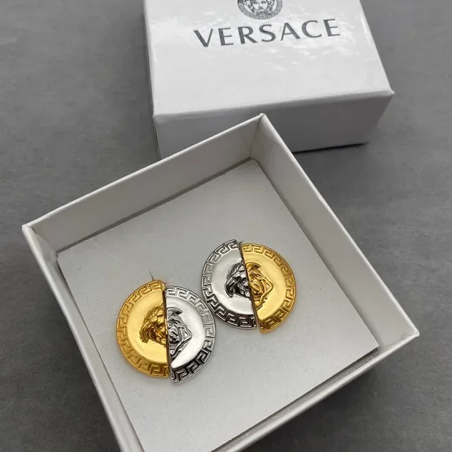 Versace Greca Odissea Split-Face Medusa Earrings 5