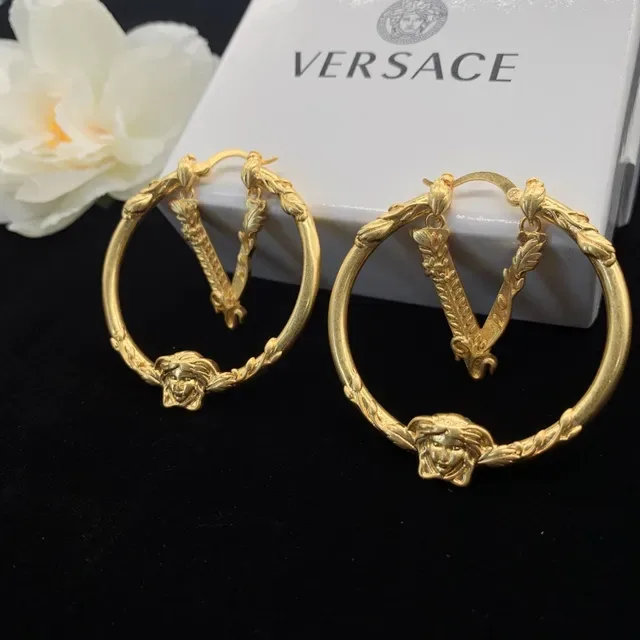 Versace Medusa V Boucles d'oreilles à anneau dorées 3