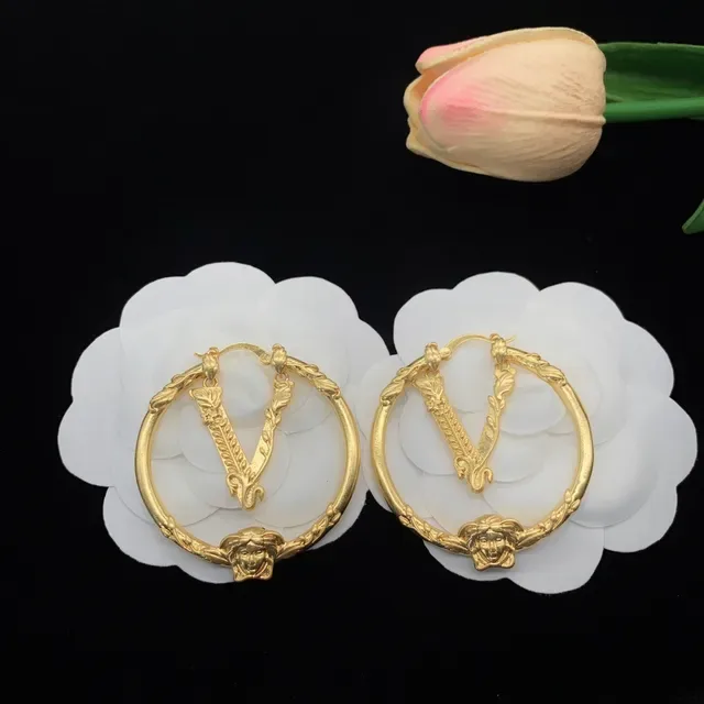 Versace Medusa V Boucles d'oreilles à anneau dorées 7