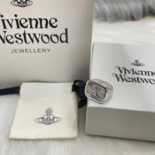Vivienne Westwood Orb Signet Ring Polished Silver Rings