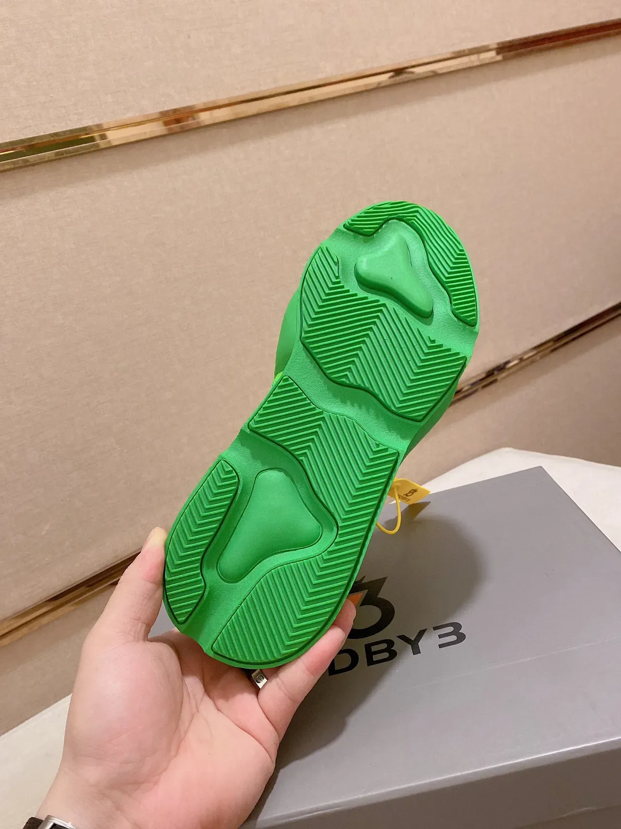 Y-3 Vert Jaune Semelle Sculptée Néon Et Color Blocking Sneakers Chunky 2