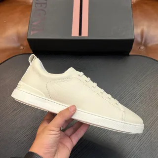 Zegna 极简皮革低帮生活休闲鞋