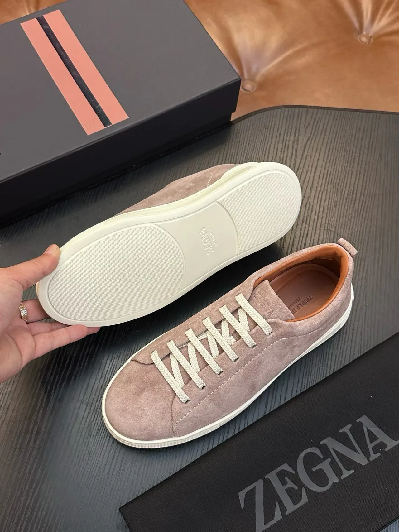 Zegna Suede Low-Top Lifestyle Sneaker 2