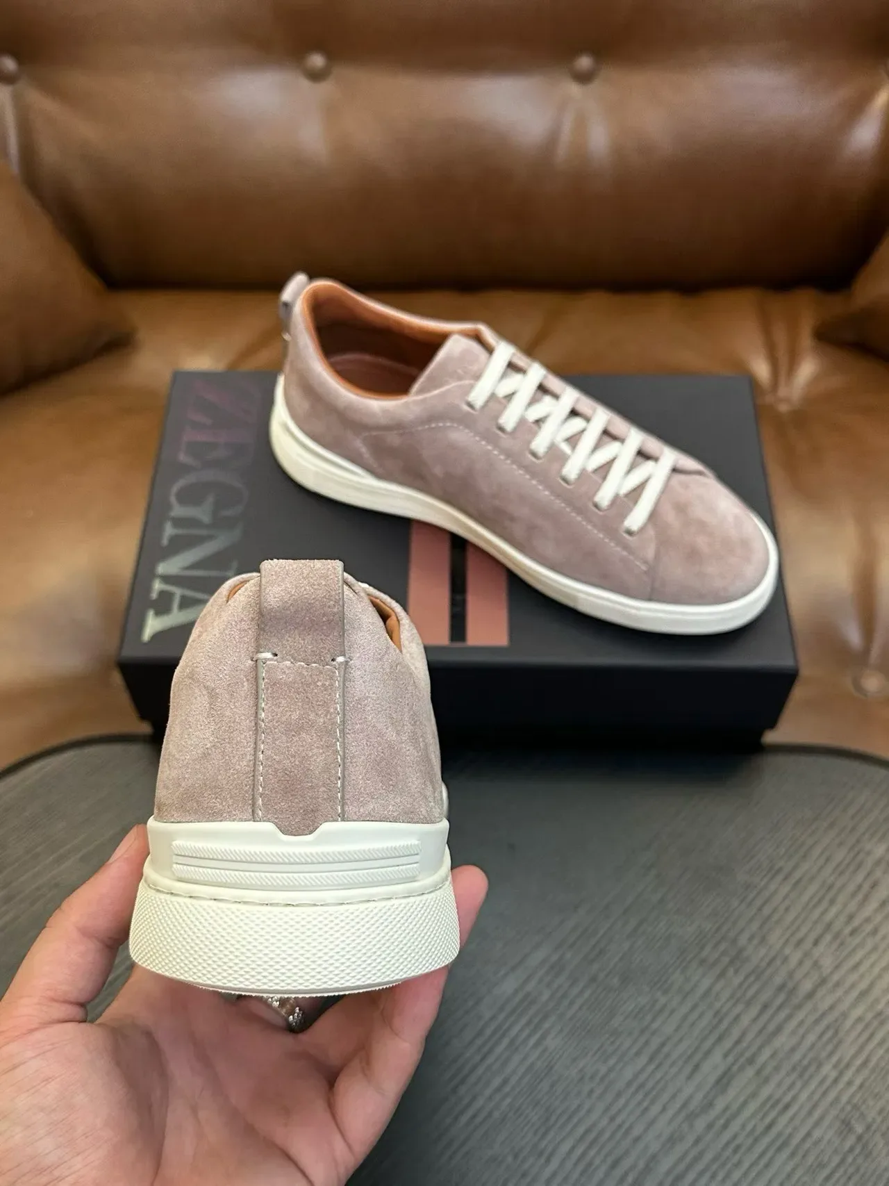 Zegna Suede Low-Top Lifestyle Sneaker 3