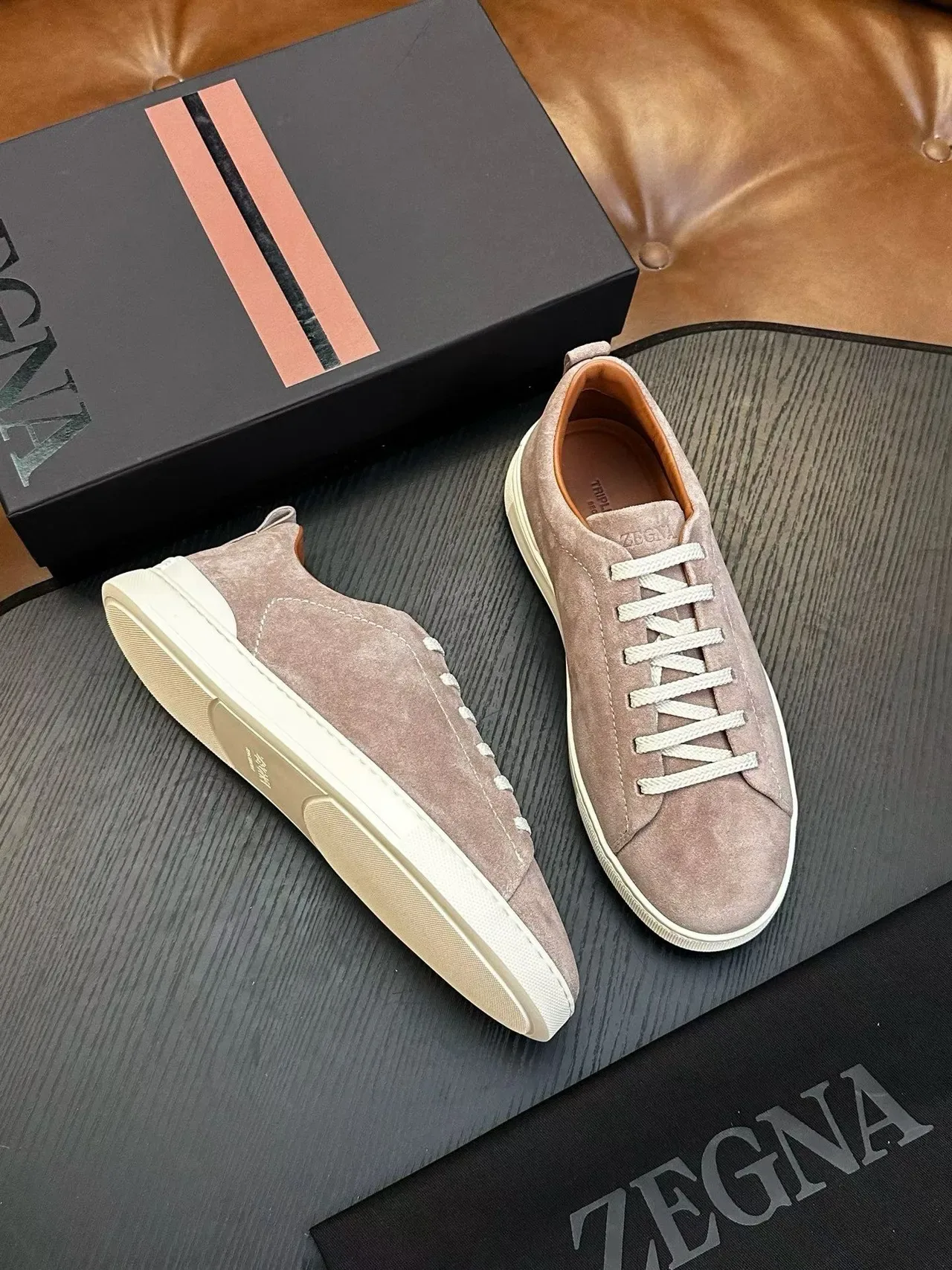 Zegna Suede Low-Top Lifestyle Sneaker 5