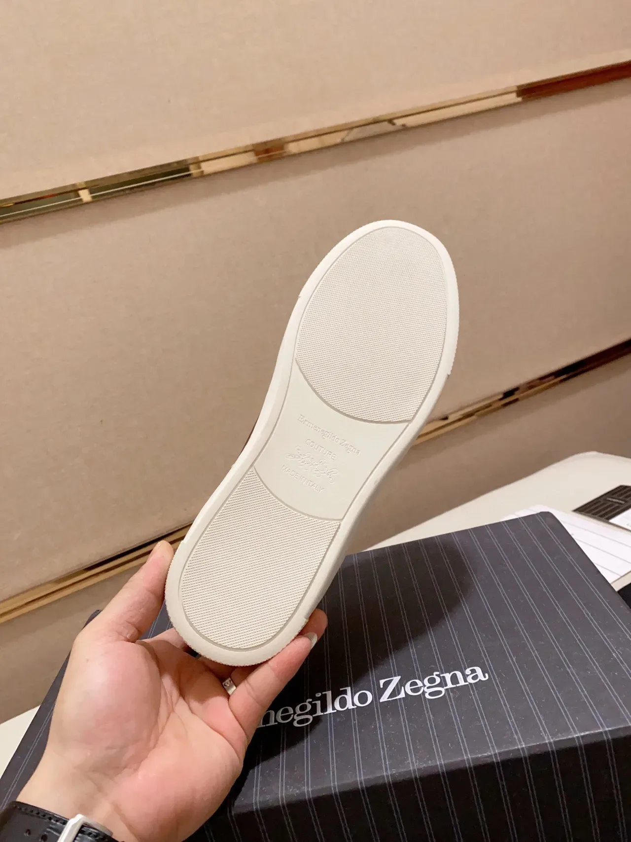 Zegna Tênis Slip-On Lifestyle de Couro e Camurça de Duas Cores 2