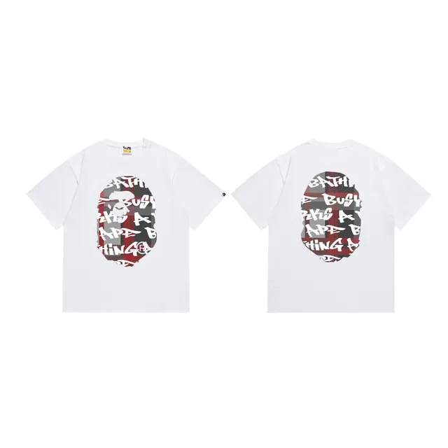 A Bathing Ape एप हेड ग्राफिक काली टी-शर्ट 10