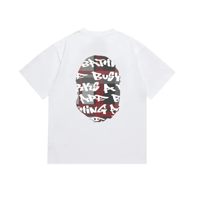 A Bathing Ape एप हेड ग्राफिक काली टी-शर्ट 12