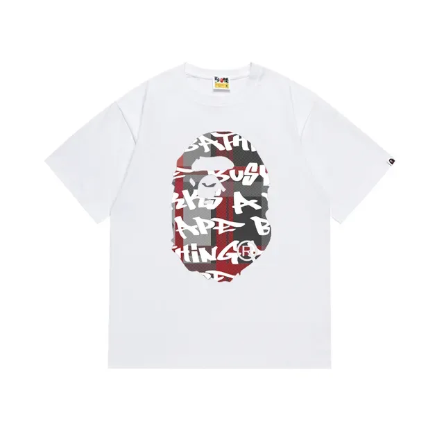 A Bathing Ape एप हेड ग्राफिक काली टी-शर्ट 14