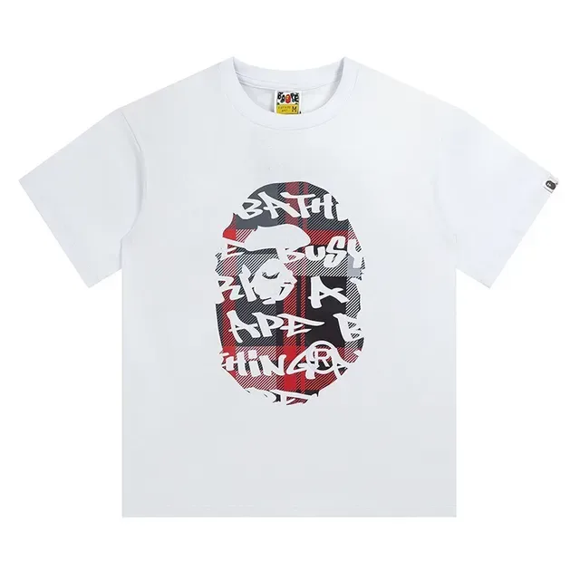 A Bathing Ape एप हेड ग्राफिक काली टी-शर्ट 18