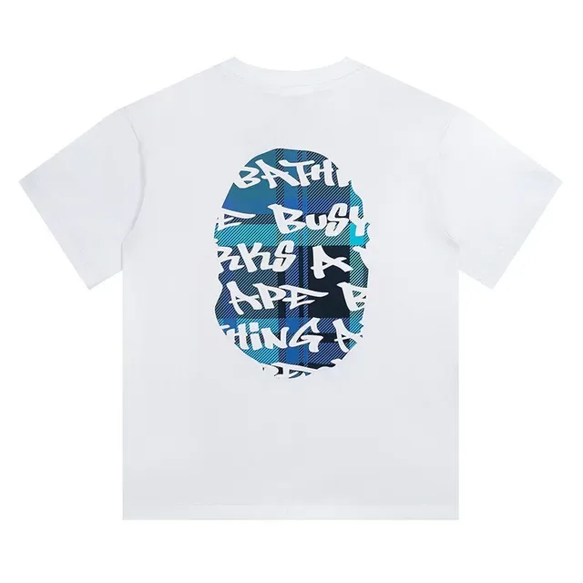 A Bathing Ape एप हेड ग्राफिक काली टी-शर्ट 19