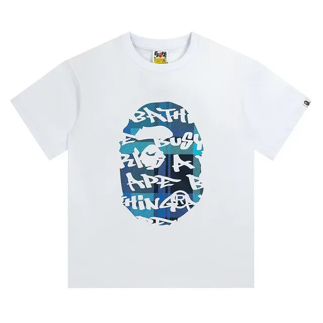 A Bathing Ape एप हेड ग्राफिक काली टी-शर्ट 20