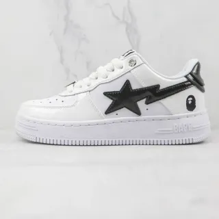 A Bathing Ape BAPE STA White Black Star Lightning Lifestyle Sneakers