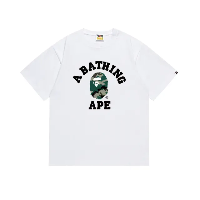 A Bathing Ape Camo Ape Head Graphic Black T-Shirt 5
