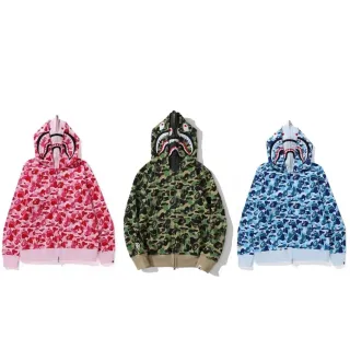 A Bathing Ape Shark Hoodie ABC Camo Full-Zip Jacket