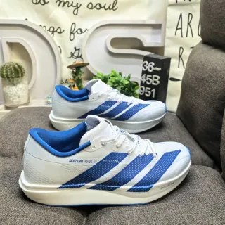 Adidas Adizero Adios 10 Zapatos de correr blancos y azules