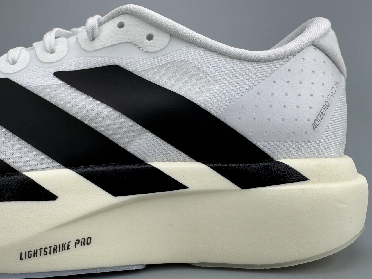 Adidas Adizero Evo.SL White Black Lightstrike Pro Running Shoes 3